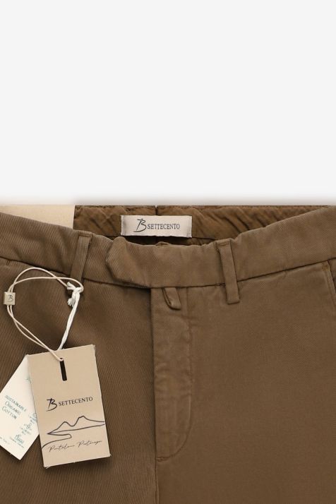 Pantalone Uomo B-Settecento Chino Slim Tinta unita 98% cotone 2% elastan