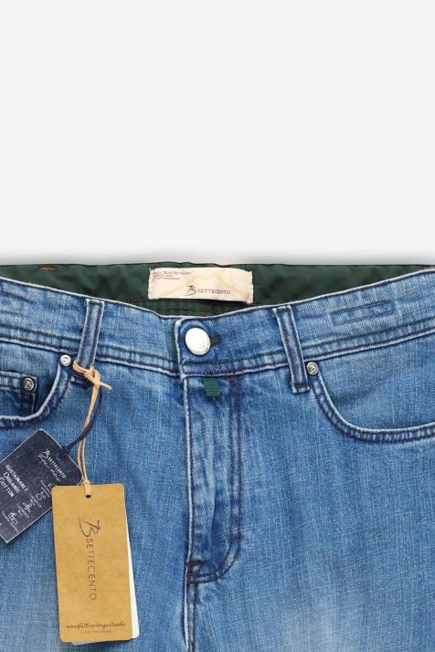 Pantalone Uomo B-Settecento 5 tasche Slim Tinta unita 99% cotone 1% elastan