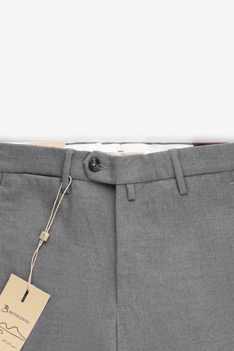 Pantalone Uomo B-Settecento Chino Slim Tinta unita 98% Lana  2% el