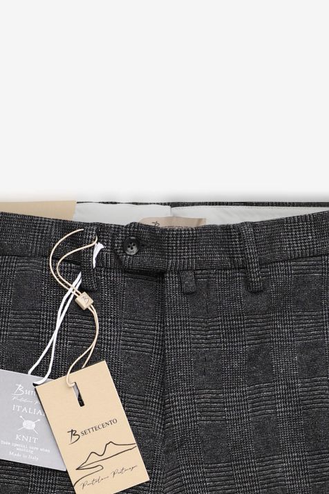 Pantalone Uomo B-Settecento Chino Slim Quadri 65% poliestere 34% viscosa 1% ea