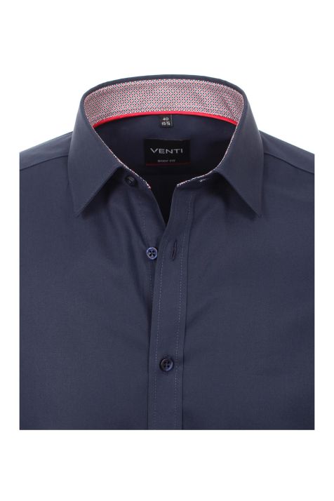 Camicia Uomo Venti Slim Tinta unita 100% cotone collo Italiano Manica lunga