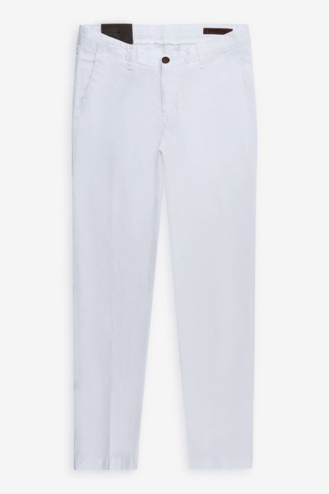 Pantalone Uomo Moro Chino Slim Tinta unita 66%poliestere 34% lino