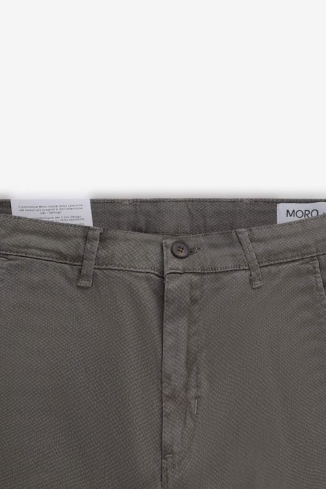 Pantalone Uomo Moro Chino Slim Tinta unita 98% cotone 2% ea