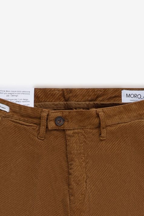 Pantalone Uomo Moro Chino Slim Tinta unita 98% cotone 2% ea
