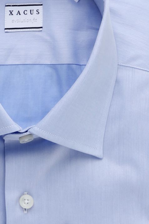Camicia Uomo Xacus Classic Tinta unita 100% cotone collo Francese Manica lunga