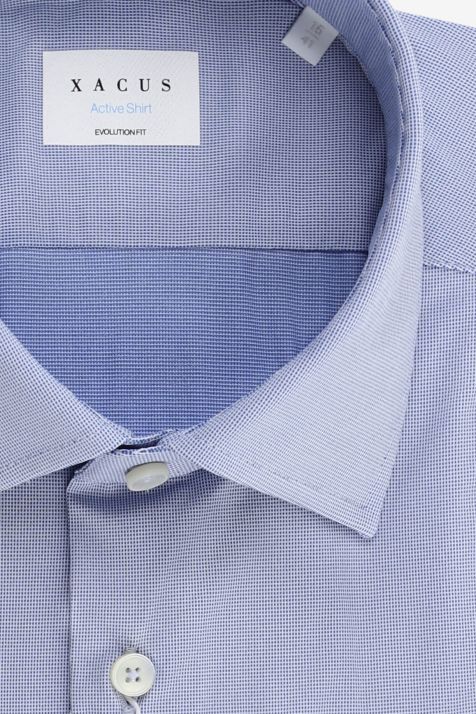 Camicia Uomo Xacus Classic Micro disegno 83% poliammide 17% elastan collo Francese Manica lunga