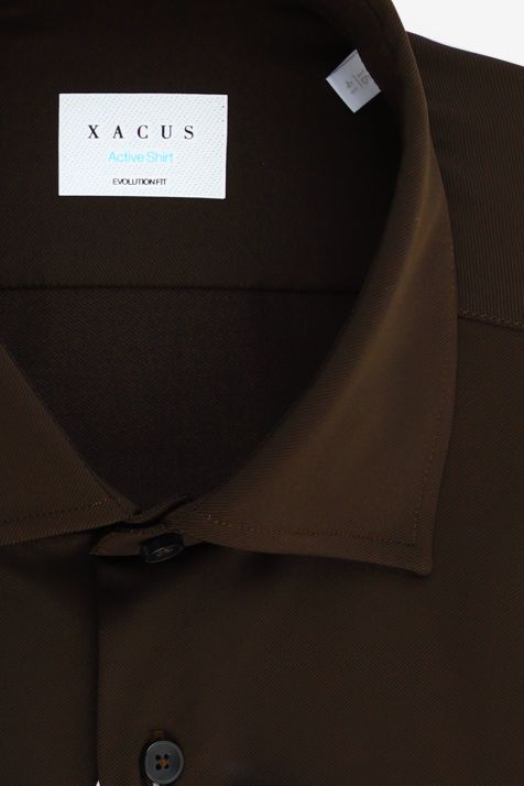 Camicia Uomo Xacus Classic Tinta unita 87% poliammide 13% elastan collo Francese Manica lunga