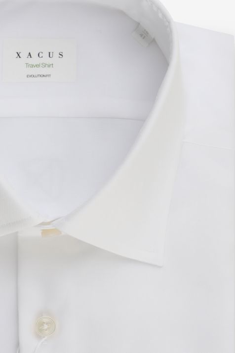 Camicia Uomo Xacus Classic No Stiro Righe 100% cotone collo Francese Manica lunga