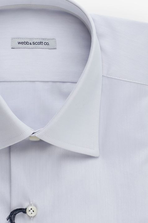 Camicia Uomo Webb & Scott Regular Tinta unita 100% cotone collo Italiano Manica lunga