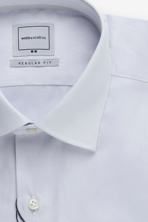 Camicia Uomo Webb & Scott Regular Tinta unita 100% cotone collo Italiano Manica lunga