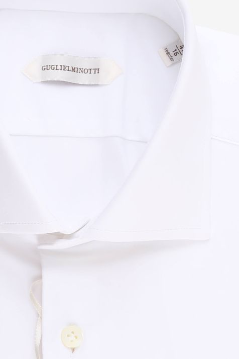 Camicia Uomo Guglielminotti Regular Tinta unita 85% poliammide 15% elastam collo Francese Manica lunga