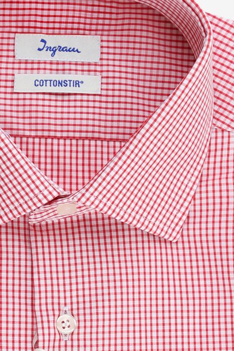 Camicia Uomo Ingram Regular Quadri 100% cotone collo Francese Manica lunga