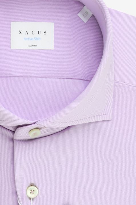 Camicia Uomo Xacus Regular Tinta unita 87% poliammide 13% elastan collo Francese Manica lunga