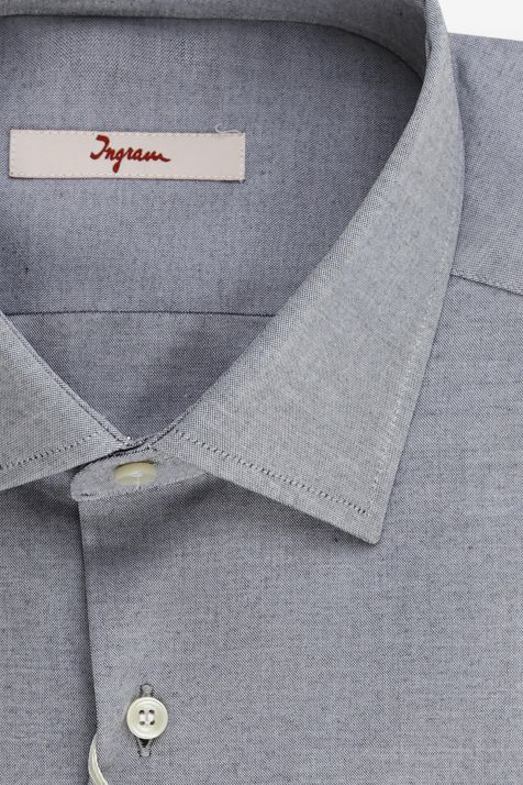 Camicia Uomo Ingram Regular Tinta unita 100% cotone collo Francese Manica lunga