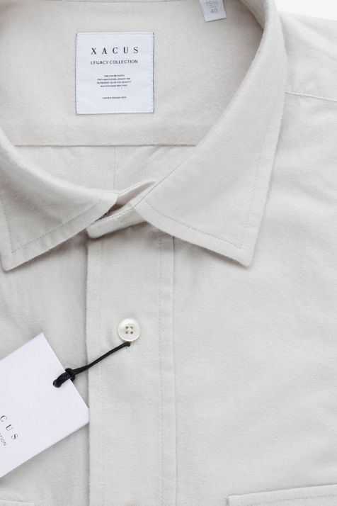Camicia Uomo Xacus Regular Tinta unita 100% cotone collo Francese Manica lunga