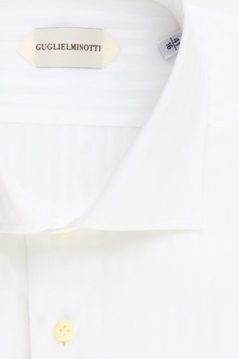 Camicia Uomo Guglielminotti Regular Righe 100% cotone collo Francese Manica lunga