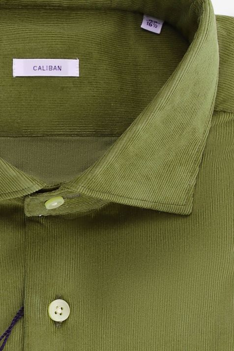 Camicia Uomo Caliban Regular Tinta unita 100% cotone collo Francese Manica lunga
