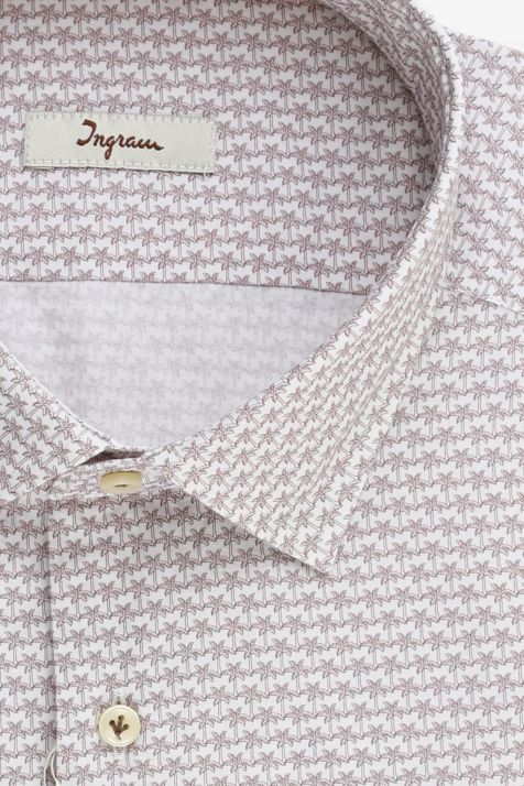 Camicia Uomo Ingram Regular Fantasia 100% cotone collo Francese Manica lunga
