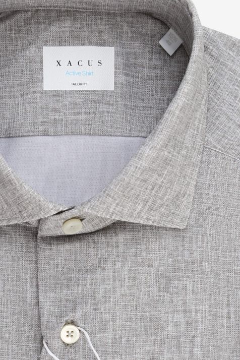Camicia Uomo Xacus Regular Tinta unita 86% poliammide 14% elastan collo Francese Manica lunga