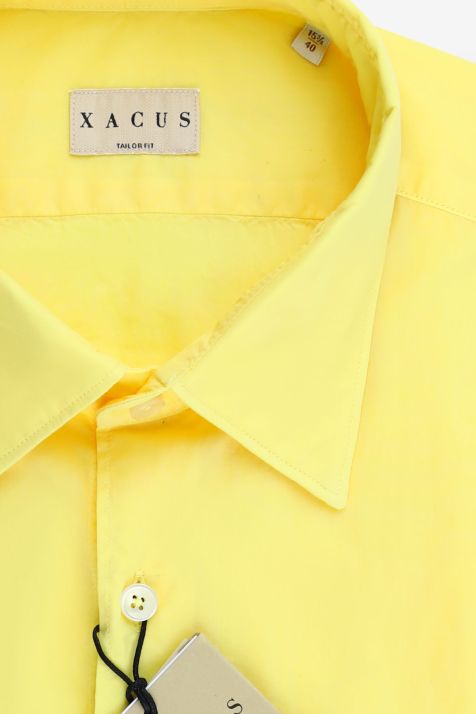 Camicia Uomo Xacus Regular Tinta unita 100% cotone collo Italiano Manica lunga