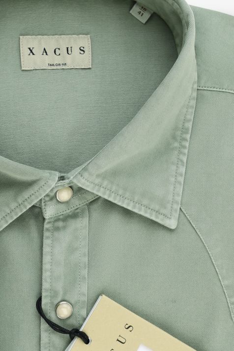 Camicia Uomo Xacus Regular Tinta unita 100% cotone collo Italiano Manica lunga