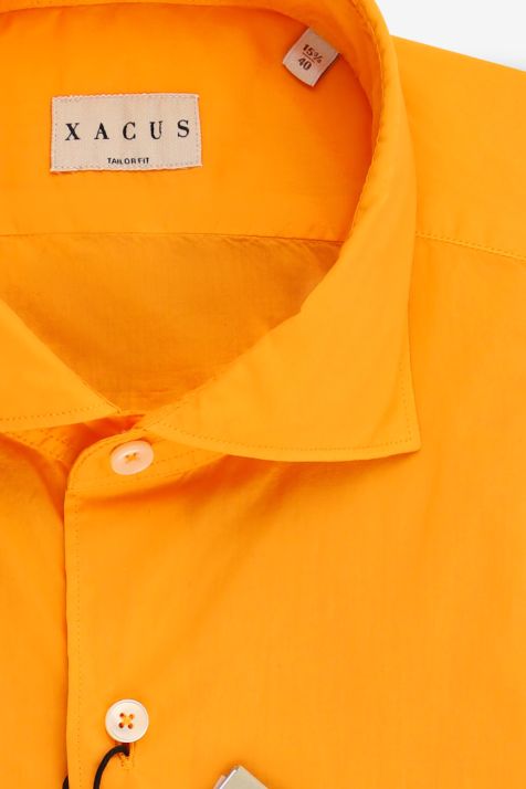 Camicia Uomo Xacus Regular Tinta unita 100% cotone collo Francese Manica lunga