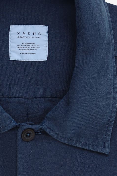 Camicia Uomo Xacus Regular Tinta unita 100% cotone collo Italiano Manica lunga