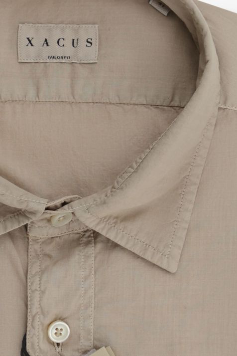 Camicia Uomo Xacus Regular Tinta unita 100% cotone collo Italiano Manica lunga