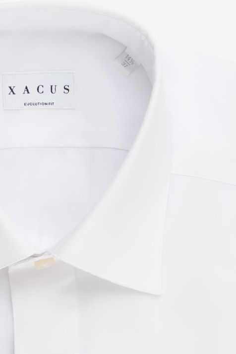 Camicia Uomo Xacus Classic Tinta unita 100% cotone collo Francese Manica lunga