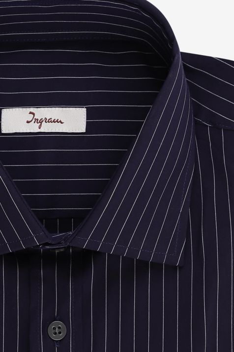 Camicia Uomo Ingram Classic Righe 75% cotone 22% pa 3% ea collo Francese Manica lunga