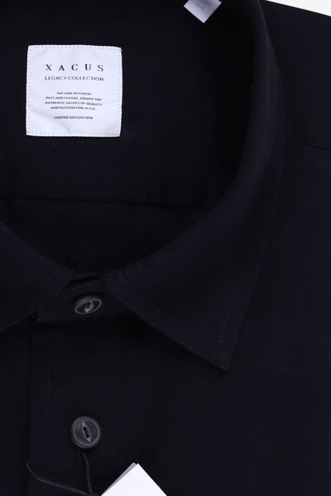 Camicia Uomo Xacus Regular Tinta unita 100% cotone collo Italiano Manica lunga