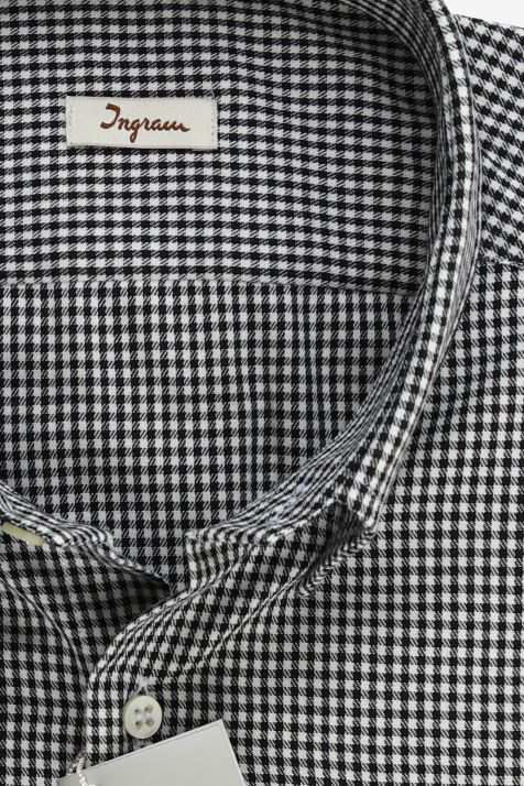 Camicia Uomo Ingram Regular Quadri 100% cotone collo Button down Manica lunga