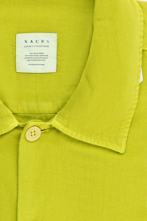 Camicia Uomo Xacus Regular Tinta unita 100% cotone collo Italiano Manica lunga