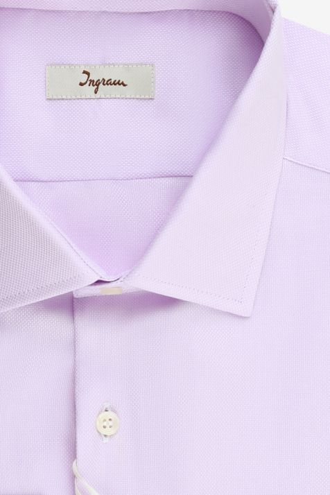 Camicia Uomo Ingram Regular Tinta unita 100% cotone collo Francese Manica lunga