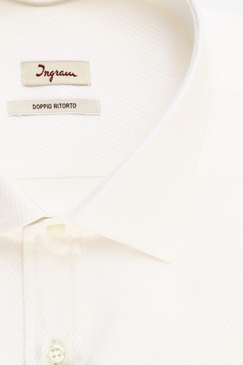 Camicia Uomo Ingram Classic Righe 100% cotone collo Francese Manica lunga