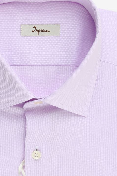Camicia Uomo Ingram Regular Tinta unita 100% cotone collo Francese Manica lunga