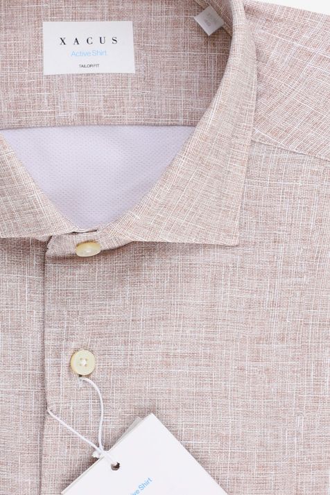 Camicia Uomo Xacus Regular Tinta unita 86% poliammide 14% elastan  collo Francese Manica lunga