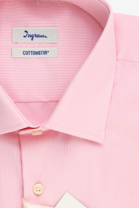 Camicia Uomo Ingram Classic No Stiro Righe 100% cotone collo Francese Manica lunga