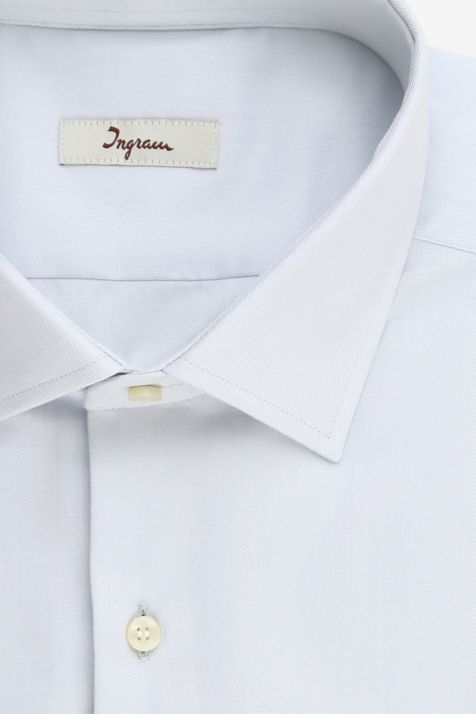 Camicia Uomo Ingram Regular Tinta unita 100% cotone collo Francese Manica lunga