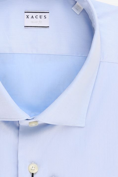 Camicia Uomo Xacus Regular Tinta unita 100% cotone collo Francese Manica lunga