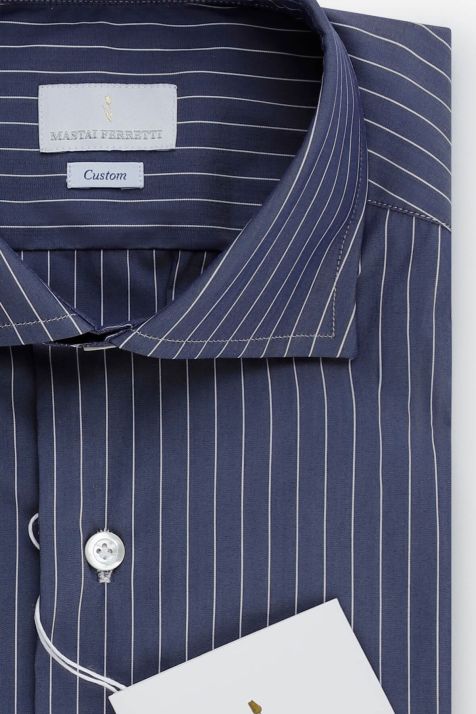Camicia Uomo Mastai Ferretti Regular Righe 100% cotone collo Francese Manica lunga