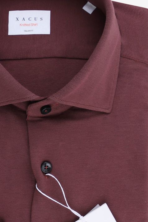 Camicia Uomo Xacus Regular Tinta unita 60% cotone 28% poli 12% ea collo Italiano Manica lunga