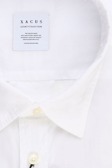 Camicia Uomo Xacus Regular Tinta unita 100% cotone collo Italiano Manica corta