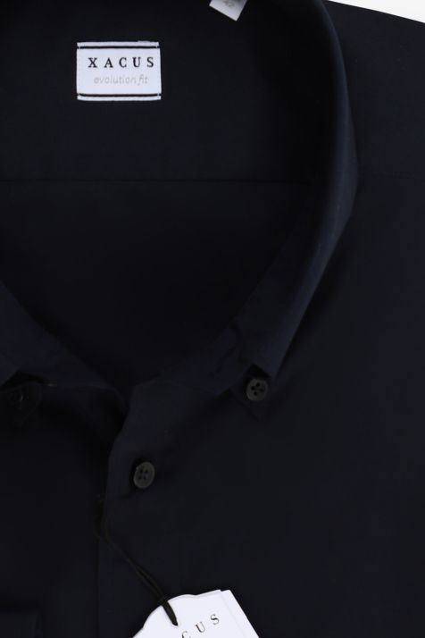 Camicia Uomo Xacus Classic Tinta unita 96% cotone 4% elastan collo Button down Manica lunga