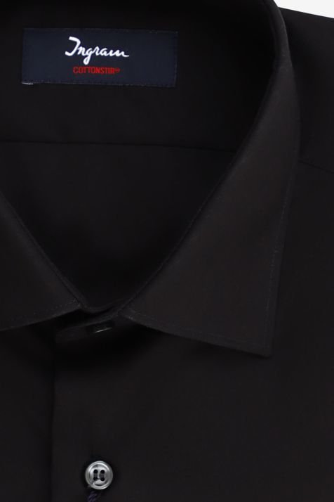 Camicia Uomo Ingram Slim No Stiro Tinta unita 100% cotone collo Francese Manica lunga