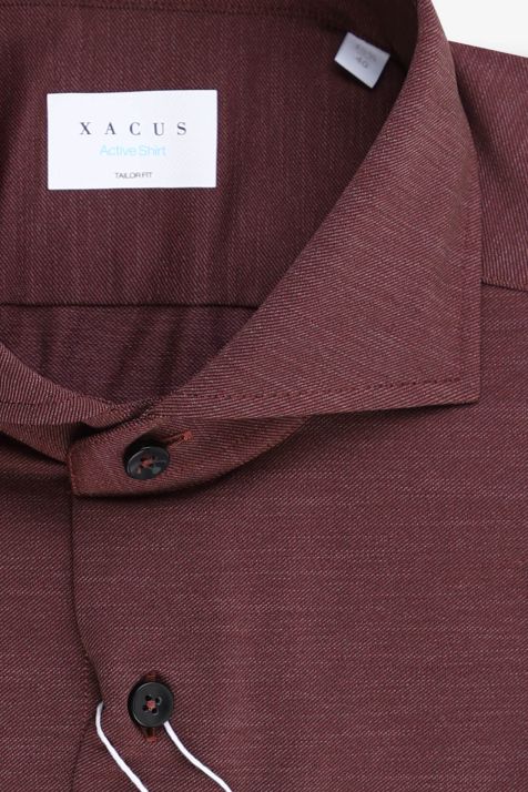 Camicia Uomo Xacus Regular Tinta unita 86% poliammide 14% elastan collo Francese Manica lunga