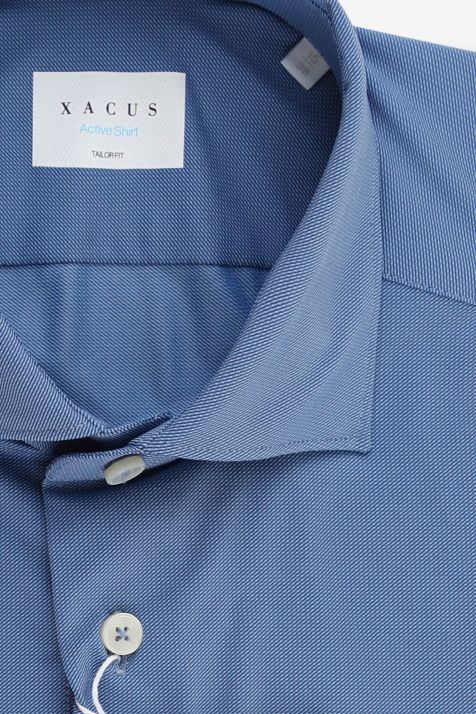Camicia Uomo Xacus Regular Tinta unita 87% poliammide 13% elastan collo Francese Manica lunga