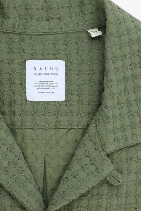 Camicia Uomo Xacus Regular Fantasia 100% cotone collo Hawaii Manica corta