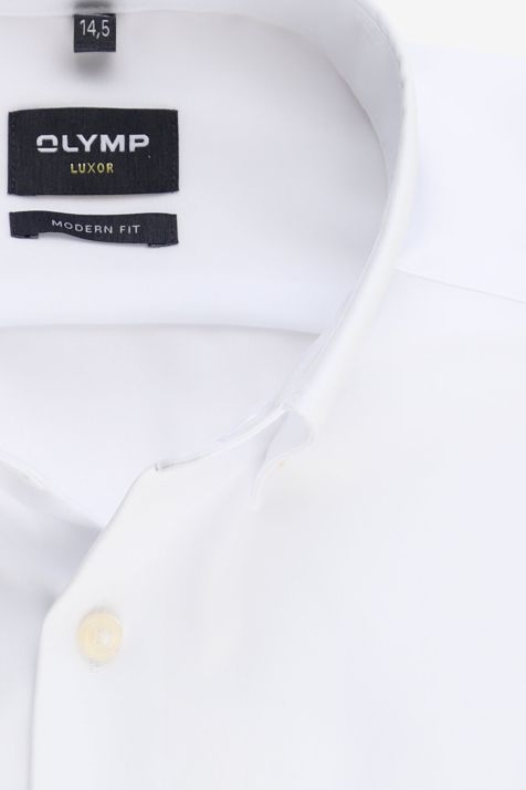Camicia Uomo Olymp Classic No Stiro Tinta unita 100% cotone collo Button down Manica corta