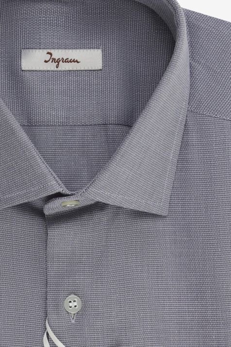 Camicia Uomo Ingram Regular Tinta unita 100% cotone collo Francese Manica lunga
